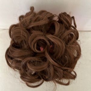 SCRUNCHIE HAIR PIECE WITH COMBS CLIPS.